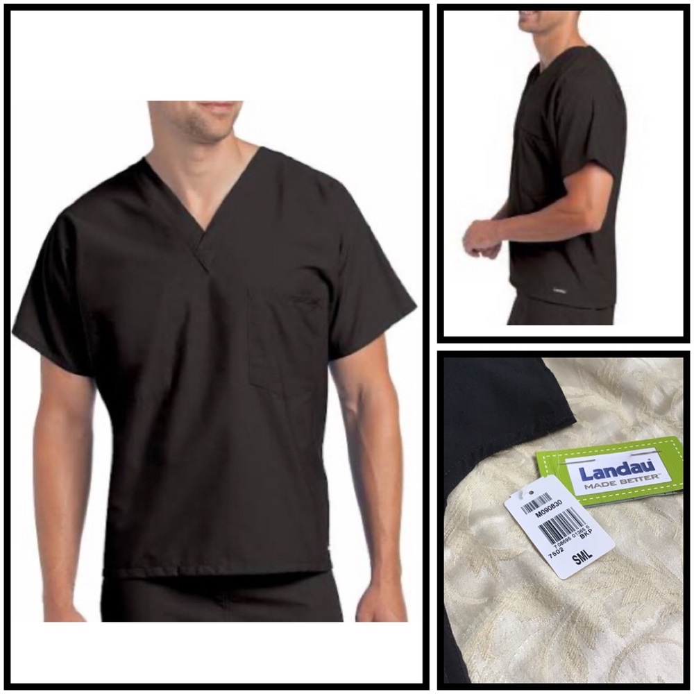 Landau | Unisex V-Neck Reversible Scrub Top | S